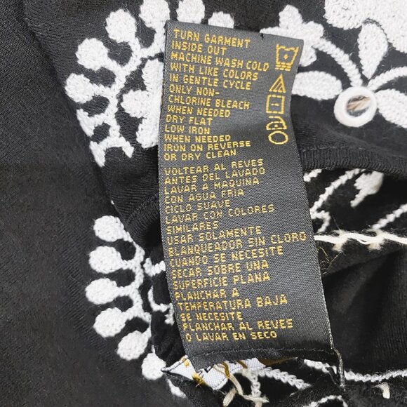 GRACE ELEMENTS | Black Floral Embroidery V-Neck Shift Dress | Size L Women's - Picture 11 of 11